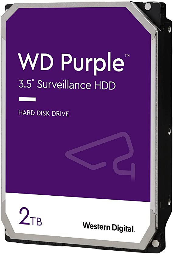 Western Digital 2TB WD Purple Surveillance Internal Hard Drive HDD - SATA 6 Gb/s, 256 MB Cache, 3.5" - WD22PURZ