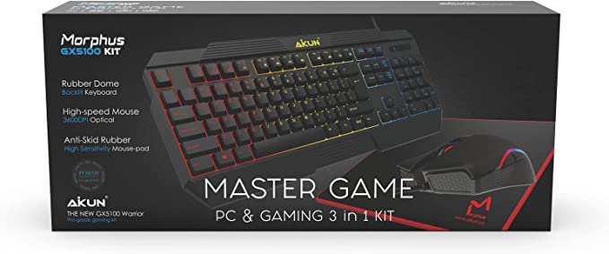 AKUN MORPHUS GX5100 KIT - MASTER GAME PC & GAMING - 3 IN 1 KIT