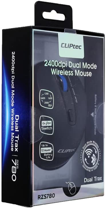 CLiPTec RZS855L Wireless Leather Silent Mouse - Dark Blue&Black