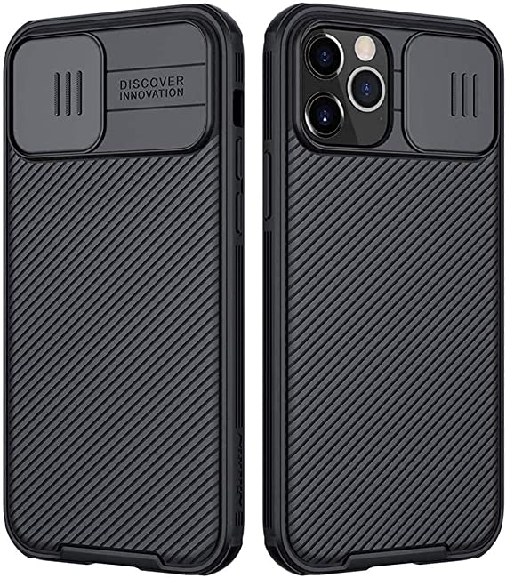 Nilkin Cam Shield Pro Shockproof Frame Hard Plastic TPU Rubber Back Case for iPhone 12Pro and 12 -6.1in