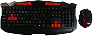 EX 2000 Wireless keyboard and mouse combo Mechanical Laptop Keyboard, Compact Wired PC Keyboard with 89 Keys Gaming Keyboard for PC/Laptop (Black & Red)