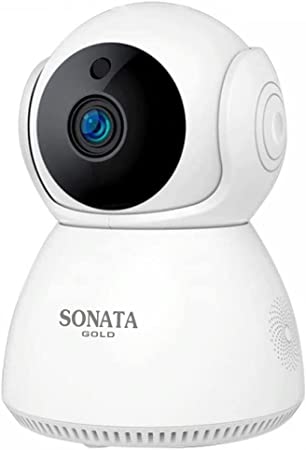 SONATA Gold 360° Home Security Camera 1080P l Full HD Picture l AI-Powered Motion Detection l Infrared Night Vision | 360° Panorama Camera | Talk Back Feature (2-Way Audio)