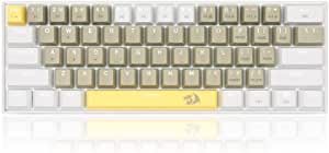 Redragon K606 LAKSHMI 60% Mechanical Gaming Keyboard - (BROWN Switch) - Rainbow Backlighting - 61 KEYS - Detachable Cable // (K606-YL&GY&WT)