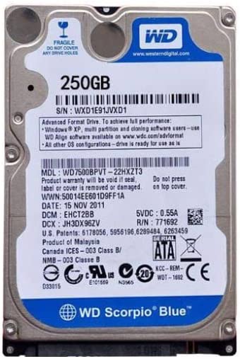 Western 250GB 2.5inch Laptop Internal Hard Drive