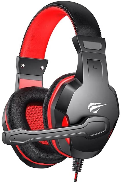 Havit H763D 40MM Speakers With Omnidirectional Mic Gaming Headphonem black+Red