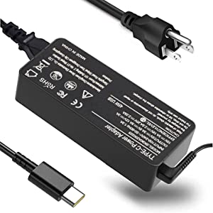 45W USB C Chromebook Charger Type C for HP Lenovo Dell Acer Samsung Google Laptop Computer，Lenovo Thinkpad T480 T480s T490 C330 100e 300e Chromebook Yoga 720 730 Charger Acer chromebook 315 Charger