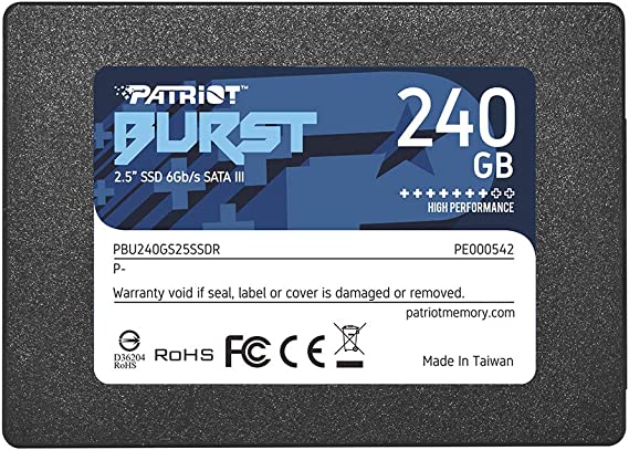 Patriot Memory Burst SSD 240GB SATA III Internal Solid State Drive 2.5" - PBU240GS25SSDR