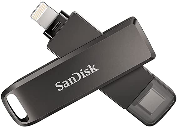 SanDisk 256GB iXpand Flash Drive Luxe for iPhone and USB Type-C Devices - SDIX70N-256G-GN6NE