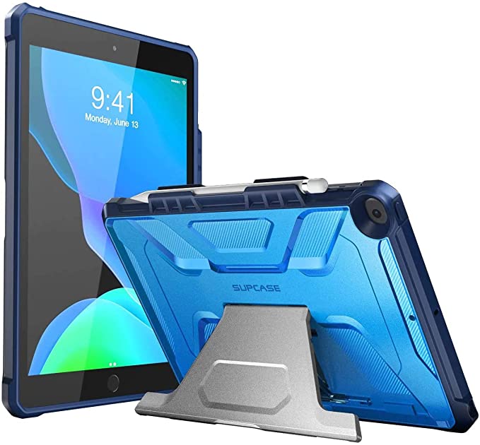 SUPCASE Unicorn Beetle Series Case for iPad 10.2 2019/2020/2021, iPad Air 3 Case 10.5 Inch, with Built-in Apple Pencil Holder Full Body Rugged Protective Case for iPad 9th/8th/7th Generation (Blue)