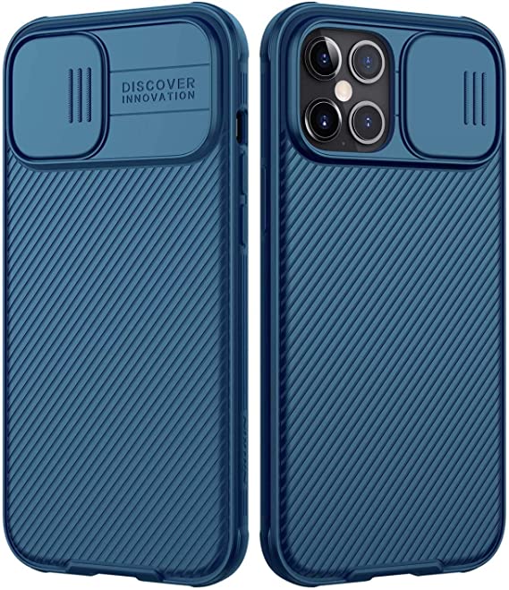 Nilkin Shockproof Protection Case Cover With Camera Case for iPhone 12 Pro Max 6.7inch - Blue