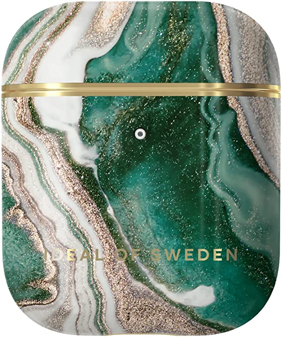 Fashion Airpods Case Golden Jade Marble