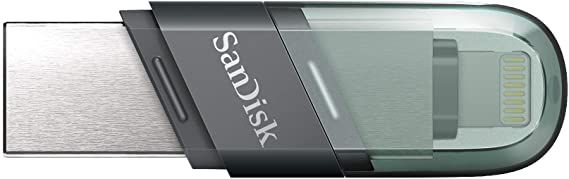 SanDisk 256GB iXpand Flash Drive Flip USB 3.1 Gen 1 for iPhone/iPad - SDIX90N-256G-GN6NN