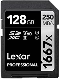 Lexar 128GB Professional 1667x SDXC UHS-II/V60/U3 card 250MB/s -LSD128CB1667