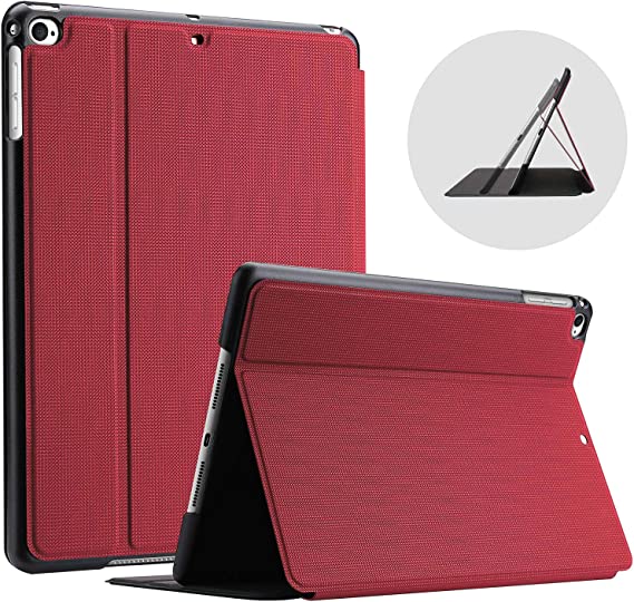 ProCase iPad 9.7 (2018 & 2017, Old Model) / iPad Air 2 / iPad Air Case, Slim Stand Protective Folio Case Smart Cover for iPad 9.7 Inch 5th/6th Generation, Also Fit iPad Air 2 / iPad Air --Red