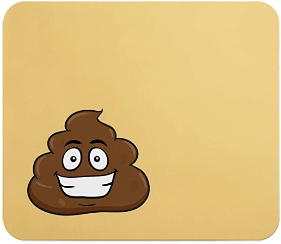 Loud Universe Poop Emoji Cute Rectangular Thick Flexible Mouse Pad