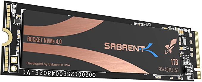 Sabrent 1TB Rocket Nvme PCIe 4.0 M.2 2280 Internal SSD Maximum Performance Solid State Drive (SB-ROCKET-NVMe4-1TB)