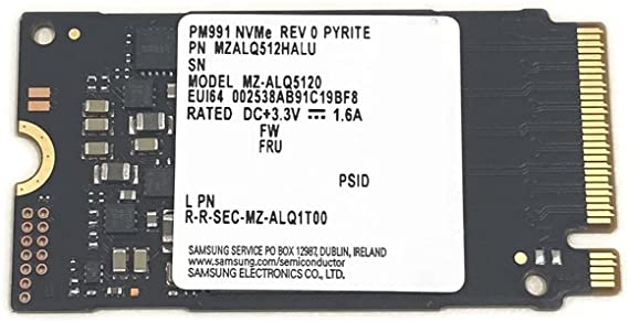 Samsung SSD 512GB PM991 M.2 2242 42mm NVMe PCIe Gen3 x4 MZALQ512HALU MZ-ALQ5120 Solid State Drive