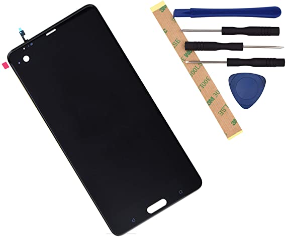 LCD Touch Assembly LCD Display Touch Screen Digitizer Complete Compatible with HTC U Ultra Ocean Note Black【Without Frame】