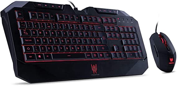 Acer Predator Wired USB Keyboard & Mouse Set DKUSB1B0B7 Light-up