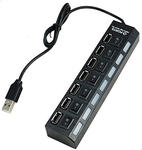 High Speed 7 Port Usb 2.0 Hub On/off Sharing Switch For Laptop Pcamazon14585