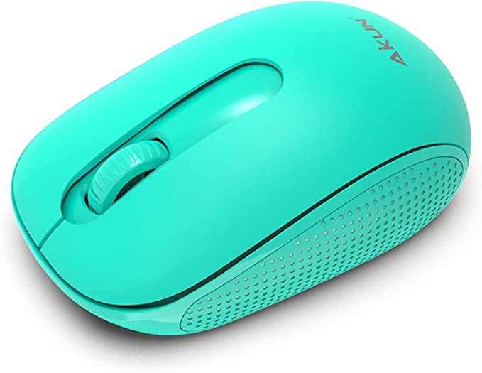 AIKUN Wireless Mouse, 2.4G Noiseless Mouse with USB Receiver - Portable Computer Mice for PC, Tablet and Laptop (AIKUN MX36-Green)