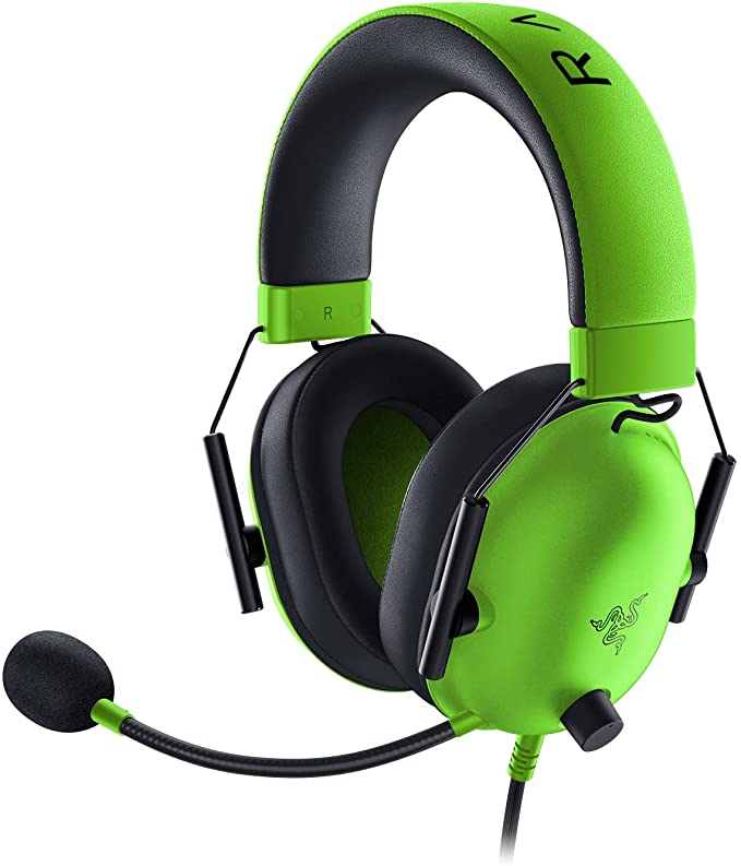 Razer BlackShark V2 X - Premium Esports Gaming Headset (Wired Headphones with 50mm Drivers, Noise Cancellation for PC, Mac, PS4, Xbox One and Switch) Green