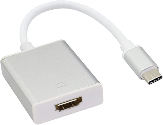 AAOTOKK Type C to HDMI Adapter, Type C Male to HDMI Female (3840 x 2160) 4K 60Hz Converter Cable, 4K UHD Screen Display for Samsung Galaxy S10+/S10/S9,Surface Book 2, Dell XPS,ect(20cm/8inch-HDMI)