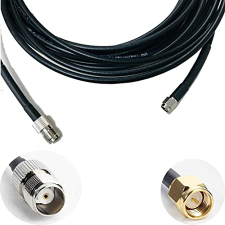 OHM - TNC female To SMA male cable RG58 50ohm 1 Meter length