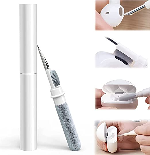 JDERYY Bluetooth Earbuds Cleaning Pen for Airpods Pro 1 2 Multi-Function Cleaner Kit Earphones Cleaner Soft Brush for Bluetooth Earphones Case Cleaning Tools for Lego Huawei Samsung MI Earbuds