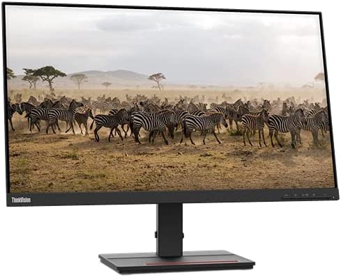 Lenovo ThinkVision S27e-20 27” (68.58cms) FHD IPS (1920x1080) Monitor, HDMI, VGA, 60Hz Refresh Rate, Tilt Stand (62AFKAR2WW)- Raven Black