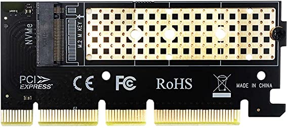 GLOTRENDS M.2 PCIe 4.0 Adapter Without Bracket for M.2 PCIe SSD (NVMe and AHCI), PCI-E GEN4 Full Speed