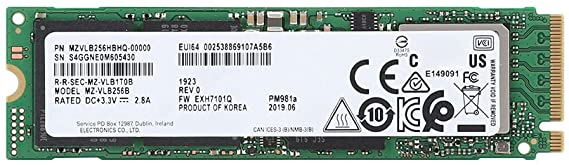 ASHATA PCI-E Nvme Adapter PCI-E SSD,PM981a Nvme m.2 2280 PCI-E Solid State Drive High Speed 3500MB/S Reading 3000MB/S Writing (MZ-VLB256B)