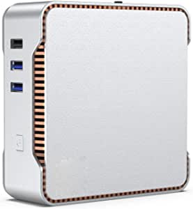 Mini PC, 8GB RAM+128GB ROM Celeron J4125 (up to 2.7GHz) Windows 10 Pro, Support Three Display 4K UHD@60Hz, Bluetooth 4.2, Dual Wifi 2.4/5G, 1000 Mbps, Business Office Home Small Computer