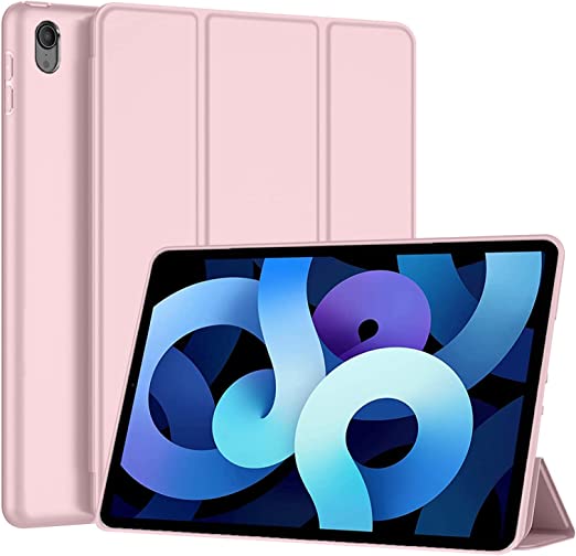 Smart Case Compatible with iPad Air 5th/4th Generation 10.9 Inch 2022/2020, Smart Case Flip Cover Leather Case Soft TPU Back And Trifold Stand With Auto Sleep For iPad Air 5 / Ipad Air 4 (Pink Sand)
