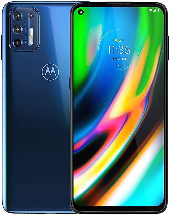 Motorola Moto G9 Plus Dual SIM - 128GB, 6GB RAM, 4G LTE, Navy blue