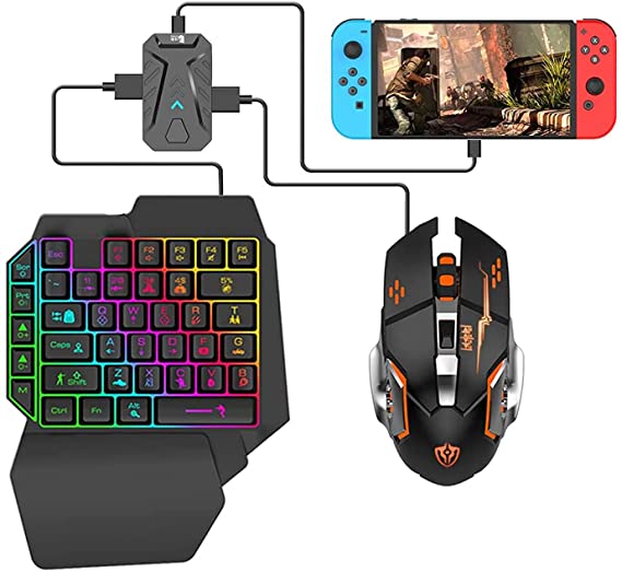 viden MIX master Gaming Keyboard Mouse Converter Set, RGB Mouse & Keyboard Combo Pack for PS3 / PS4 / PS5 / Xbox One / Nintendo Switch