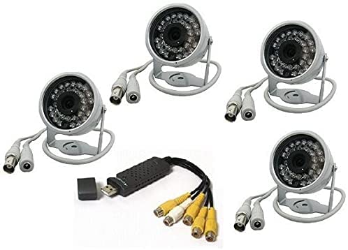 DVR Full System 4 channel security system USB2 With 4 CCTV 30 Led Camera 420TVL 1/3 CMOS Night vision , 2724287039444