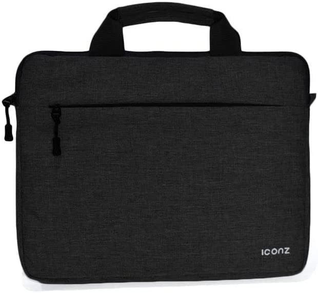 ICONZ Laptop Sleeve 13 Inch Compatible 2019 2018 MacBook Air 13 Inch Retina A1932, 13 Inch MacBook Pro A2159 A1989 A1706 A1708 | XPS 13, Water-Resistant Polyester Notebook Case,BLACK