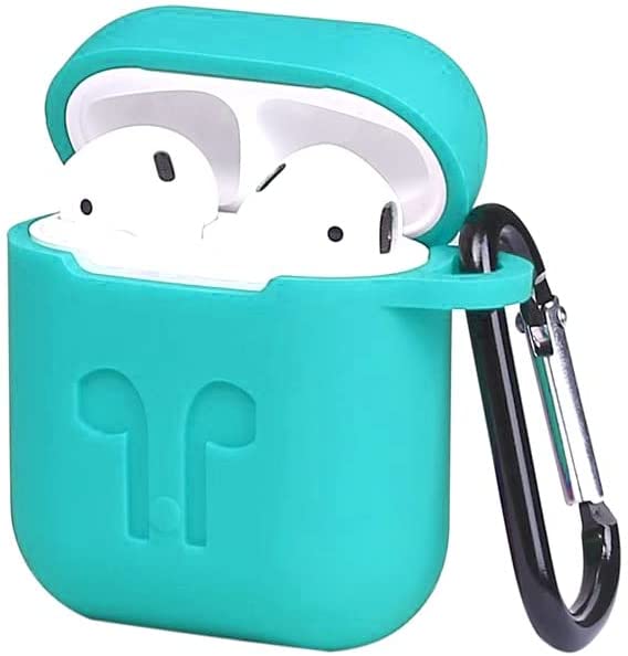 Protective Silicone AirPods Case with Carabiner for Apple Airpods - Terquaze