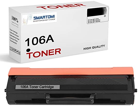 (With Chip) SMARTOMI 106A W1106A Compatible HP 106A W1106A Toner Cartridge for used with HP Laser 107 107a 107w 107r MFP 135 135a 135w 135r 135wg MFP 137 137fnw 137fwg 1PK