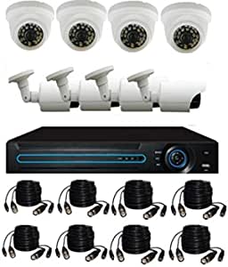 Ultra-Clear 1000tvl Security Cameras and All Mounting Accessories, 2724330607149 - Set of 8