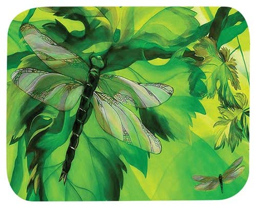 Dragon Fly Print 22 X 18 Cm Mouse Pad For Pc & Laptop, Green