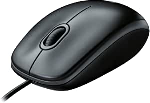 Logitech B100 Optical USB Mouse Black – Mouse, 800 dpi, USB, Optical (Black)