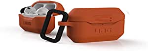 URBAN ARMOR GEAR UAG Compatible with Airpods Pro Case Full-Body Protective Soft-Touch Silicone Case with Detachable Carabiner, Standard Issue Silicone_001, Orange