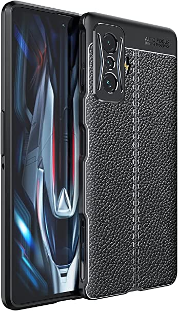 For Xiaomi Redmi K50 Gaming Edition, Original Leather Pattern Back Case Cover Carbon Fiber Litchi Shockproof From CompuMisr - Black