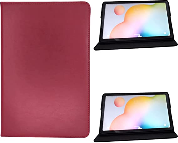 Flip Leather Case For Samsung Galaxy Tab S7 FE (T730 - T736B) (2021) (12.4 inch) - Red