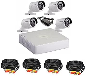 HIKVISION 4CH TURBO HD 720P 1mp COMPLETE CCTV KIT WITH 4 OUTDOOR NIGHT VISION CAMERA