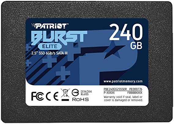 Patriot Burst Elite SATA 3 240GB SSD 2.5" Solid State Drive