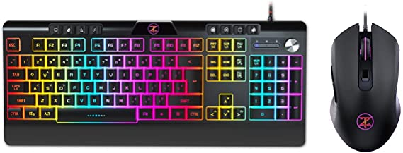 TechnoZone M-500 Gaming Kit Advanced Multimedia Roller Keyboard with RGB Professional Mouse by Techno Zone - Support Arabic