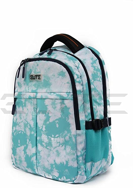 Elite Laptop Bags 15.6" 3 ZIPPER Back /Case White - Green